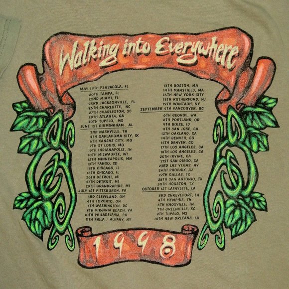 VINTAGE JIMMY PAGE ROBERT PLANT CONCERT T, CLARKSDALE, 1998, LED ZEPPELIN - Picture 4 of 8